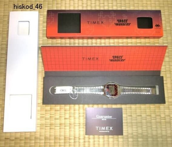 Timex T80 x Space Invaders Watch Retro Game Stainless Steel Silver