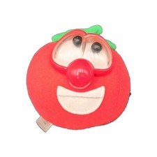 Vtg Fisher Price Veggie Tales Bob Tomato Plush Stuffed Toy 4" Googly Eyes 1999