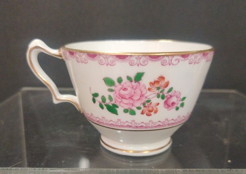 Vintage CROWN STAFFORDSHIRE China Cup + Saucer Pink A5782 Bone China - Picture 4 of 7