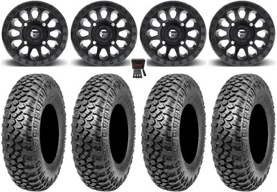 Fuel Vector MB 14'' Wheels 30'' RAZR XT Tires Can-Am Commander Maverick