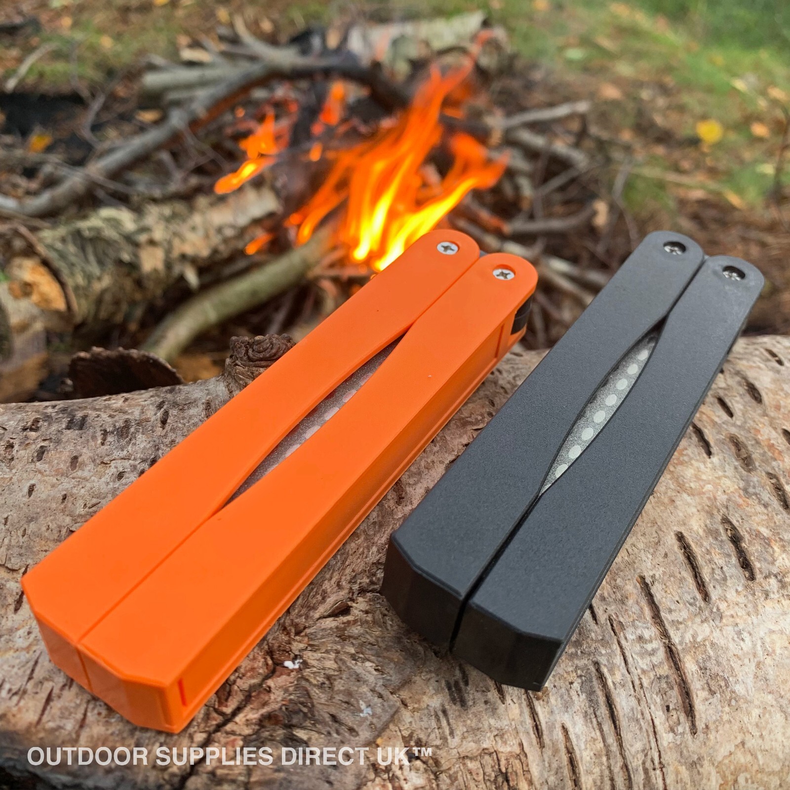 Diamond Sharpening Stone Folding Pocket 2Grit DoubleSided Knife Scissor Blade eBay