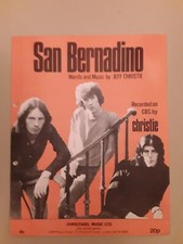 Christie  - San Bernadino  - Sheet Music