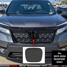 For 2019-2025 Honda Passport Front Tint Vinyl on Emblem PreCut Dark Smoke Decal