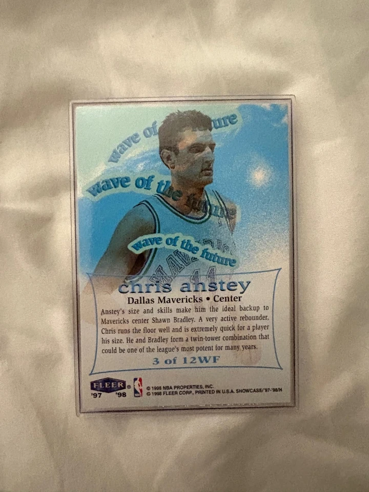 1997-98 Flair Showcase Wave of the Future Chris Anstey #3WF Rookie RC - Image 2 of 2