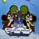 Chip and Dale Castle Balloons  "What Will You Celebrate" Disney Parks Pin 77869 — photo 1
