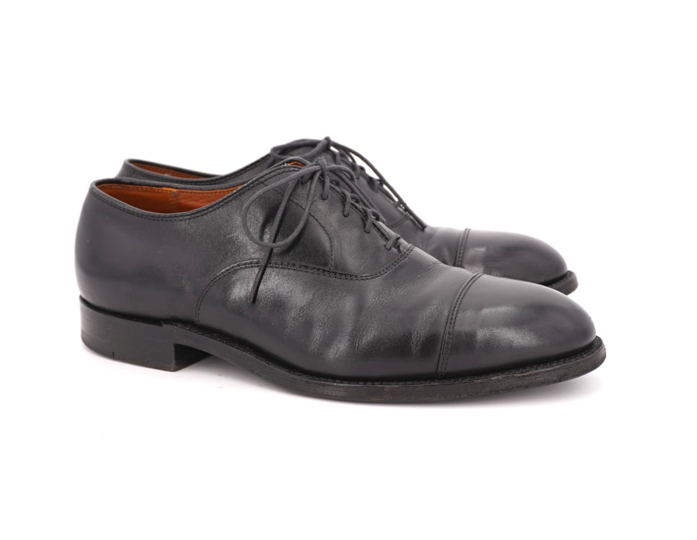 Alden 907 Black Calfskin Straight Tip Bal