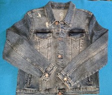 NWT Boys Denim Blue Jean Jacket Wonder Nation Size XL 14-16 Plus