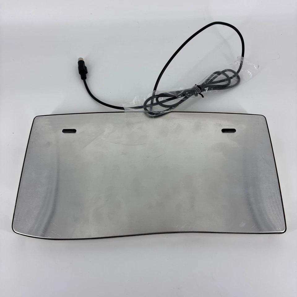 Chrome Wired Desktop QWERTY Keyboard PS/2 Silver SK-2880 No Numeric Keys - Image 2 of 4