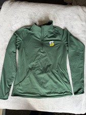 Women s Green Quarter Zip Pullover With Logo