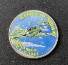 Colorized Kennedy Half Dollar World War II Battle Of Midway Free Shipping