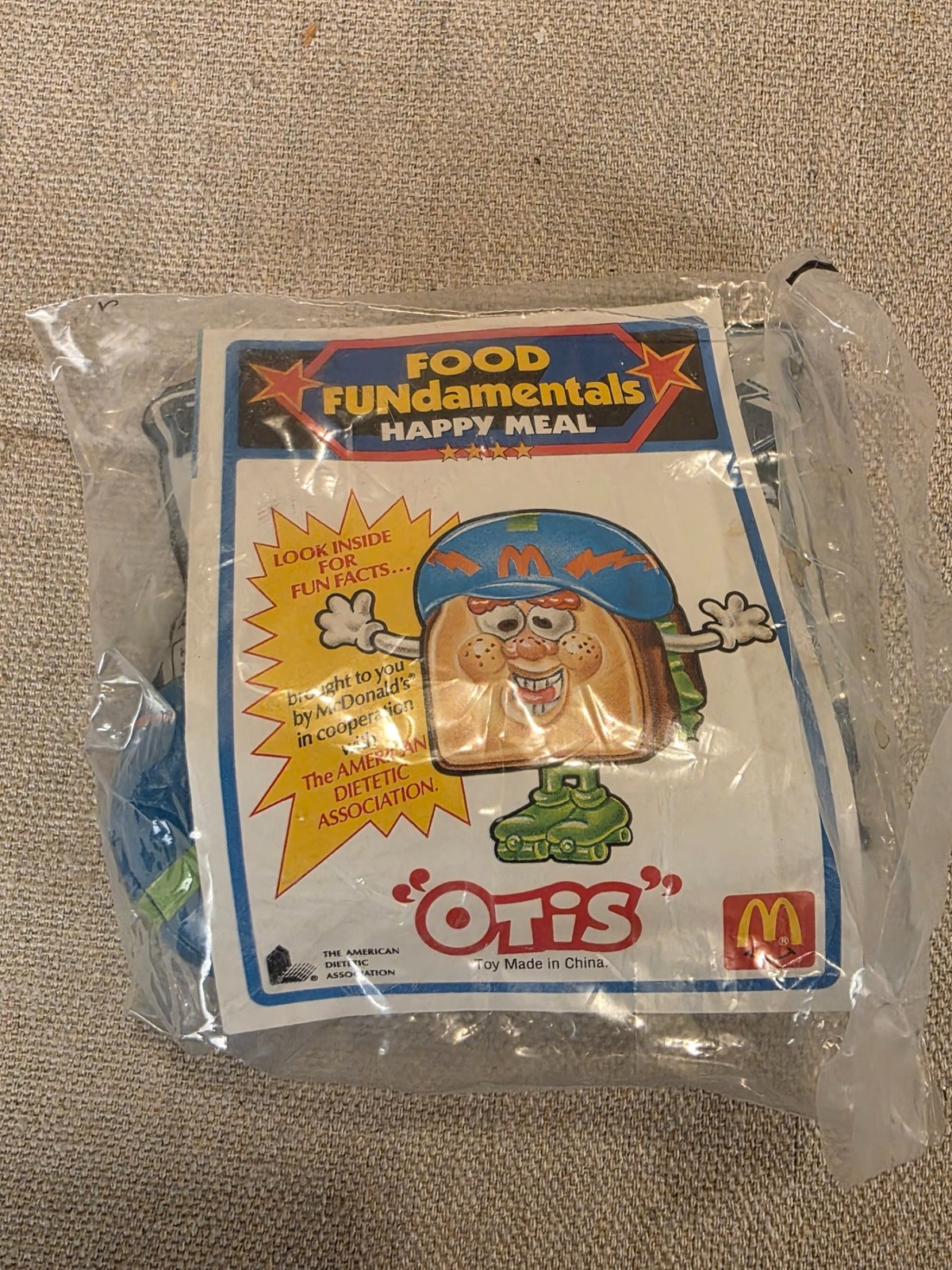 1992 McDonald's Food Fundamentals OTIS Happy Meal Toy Vintage New