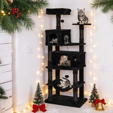 Tall Cat Tree Tower for Indoor Adult Large Cat,Goth Mau Condo,Best Gift for Cats