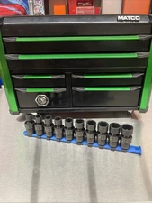 NEW! Matco Tools SBUPM106V 10pc 3/8" Dr Metric 6 Pt ADV Swivel Impact Socket Set