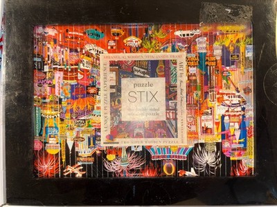 STIX Double-Sided Wood Puzzle  in Black