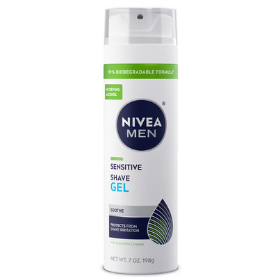 NIVEA Men Sensitive Skin Shaving Gel with Vitamin E - 7oz