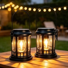 Solar Lanterns Outdoor Waterproof Lights, Hanging Solar Lanterns Outdoor Wate...