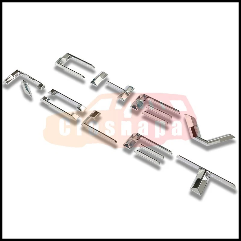 3D Chrome Front Grille Insert Letter Chevrolet Silverado 1500 Custom 2019-2021 Foto 4 de 4