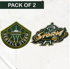 2Pcs Seattle Storm WNBA Team Logo Iron On Patch-Sew Patch-Embroidered Patch