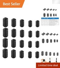 20 Pieces Clip-on Ferrite Ring Core RFI EMI Noise Suppressor Cable Clip for 3...