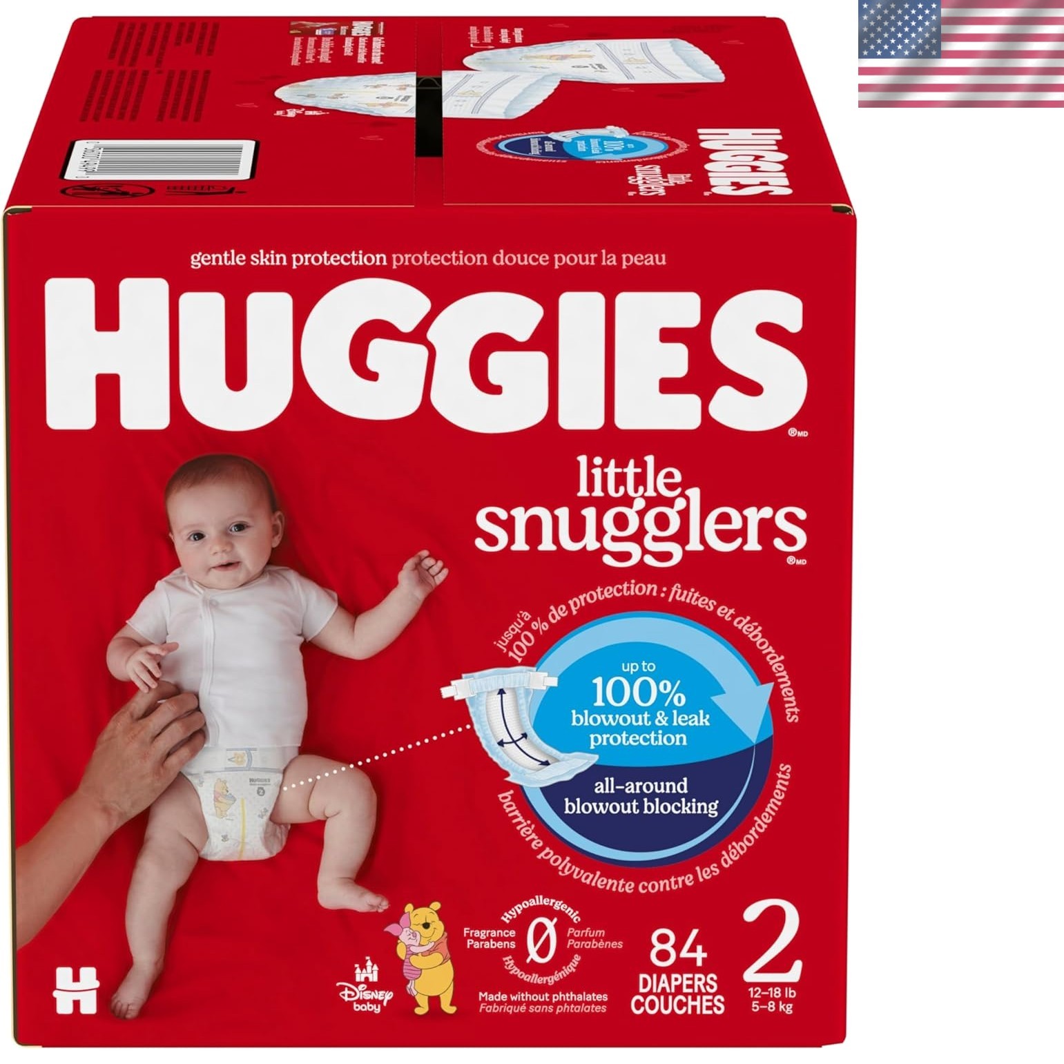 Size 2 Diapers, Little Snugglers Baby Diapers, Size 2 12-18 
