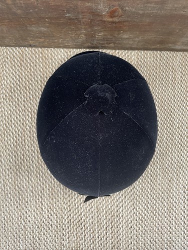 Troxel Legacy Black Velvet Grand Prix Classic Horse Riding Helmet Size 6 7/8 - Picture 6 of 11