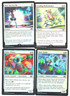 ALL WHITE UNFINITY FUN DECK 40X CARDS MTG MAGIC N-MINT N- PLAYED  FOILS T-13