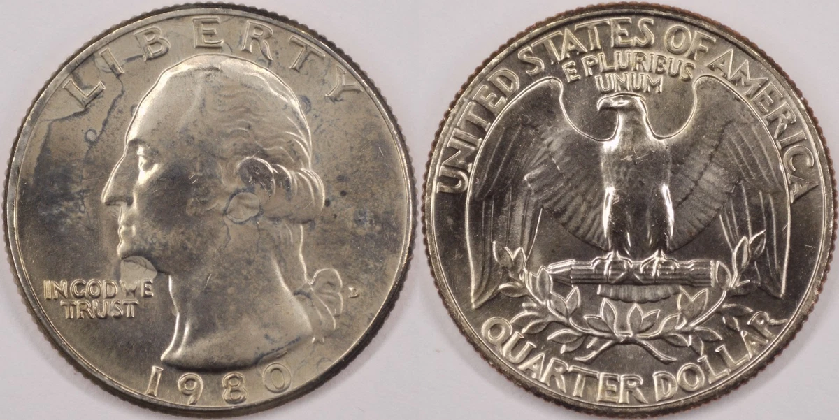ウィアーキュー　1980年代　アメリカンビンテージ Circulated 1980 Washington Quarters (1932-1998) for sale | eBay