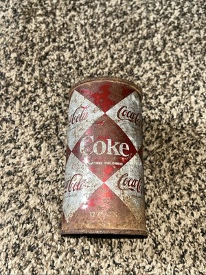 Coca-Cola COKE DIAMOND soda pop PULL TAB can from 1960s 10 Oz