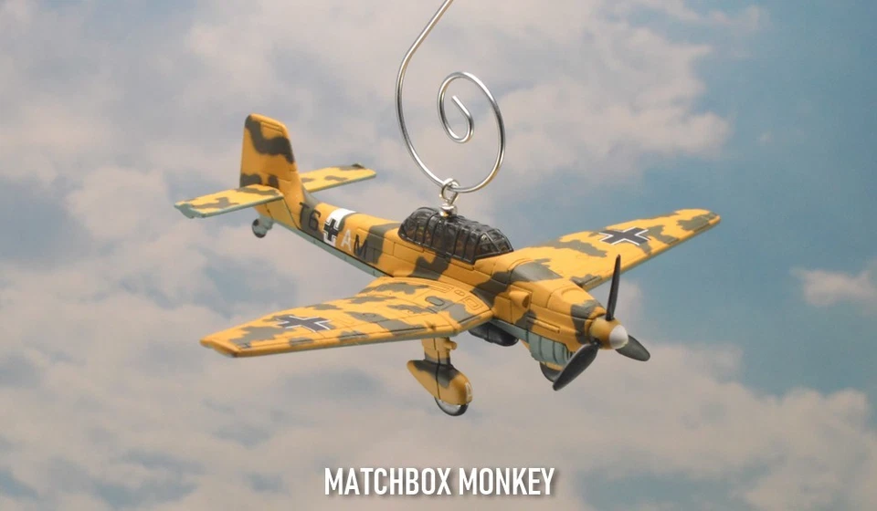 WWII Junker Ju 87-D Stuka Single Prop Christmas Ornament Airplane Plane Aircraft - Image 4 of 4