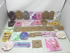 Girls Costume Jewelry - Stud Earrings Necklaces Bracelets Lot of 36 Carded Sets