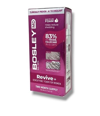 Bosley MD Revive+ Densifying Foam For Women Two Month Supply 60g/2.11oz. New