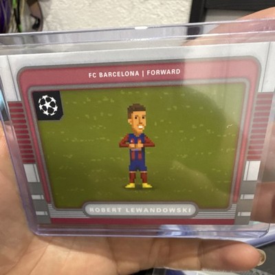 Topps UEFA Champions League Robert Lewandowski FC Barcelona 8-Bit Shots Insert  