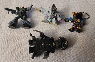 Gundam and misc Keychain figures Anime moving parts Lot of 4
