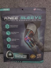 Modvel 2 Pack Knee Compression Sleeve for Pain Relief SZ M NEW