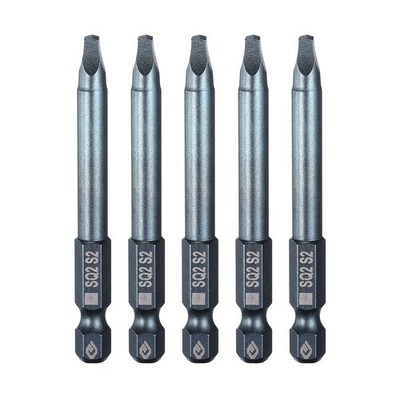 5pcs 1/4'' SQ0 Magnetkopf 6,6cm lange Vierkant-Schraubendrehereinsätze Blau für