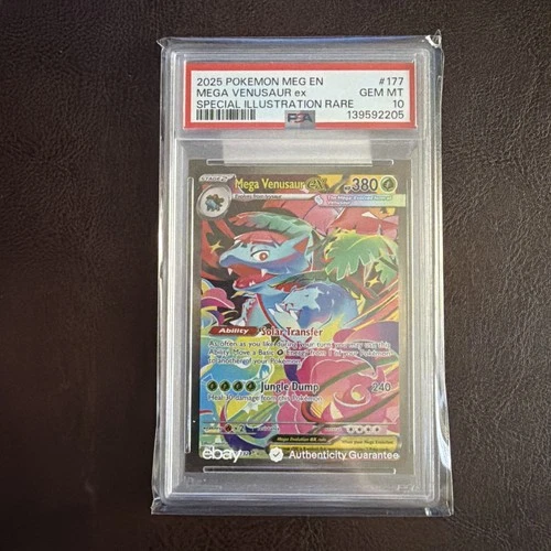 2025 Pokemon MEG EN Special Illustration Rare #177 Mega Venusaur ex PSA 10