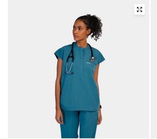 Teal Plus Size Scrub Set