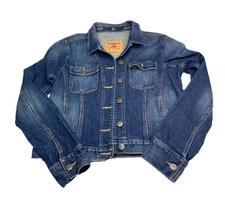 Sutters 1848 Jackie Copper Riveted Med Blue Wash Denim Jean Jacket Size XL