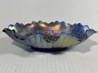 Vintage  Fenton Black Amethyst Carnival Glass Marie Cherry Chain Tree Bowl
