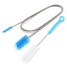 CPAP Tube Cleaning Brush - Flexible Stainless 6ft & Handy 10in Brush - Fits 22mm