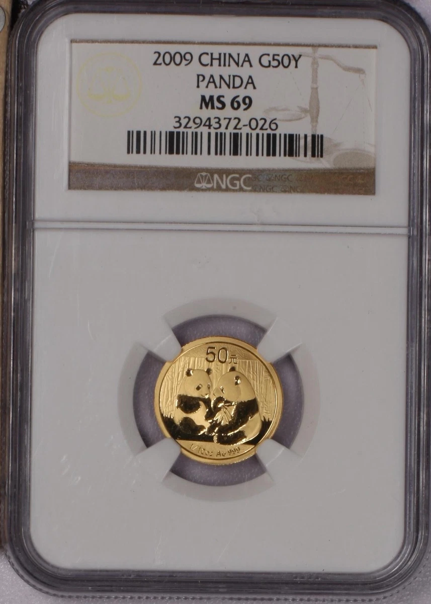 Chinese Panda MS 69 Grade 1/10 oz Precious Metal Content per Unit