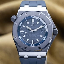 Audemars Piguet Royal Oak Offshore Diver Steel Gray Dial 42 Full Set AP 15720ST