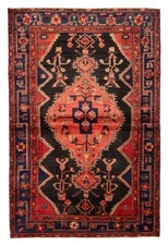 Vintage Oriental Hand-Knotted Carpet 4'0" x 6'4" Traditional Wool Area Rug