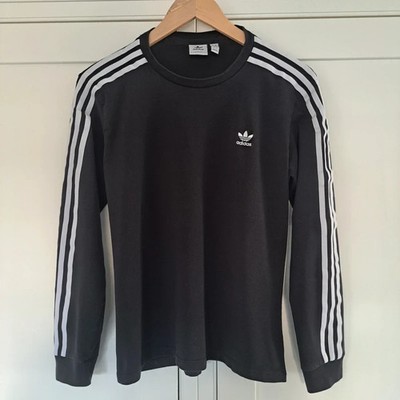 adidas Originals Adicolor Classics 3-Stripes Long Sleeve Tee Black UK 14
