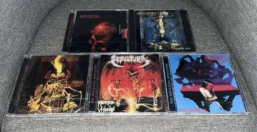 Sepultura 5 CD Lot Remains, Chaos, Arise, Morbid, Schizophrenia - product listing photo