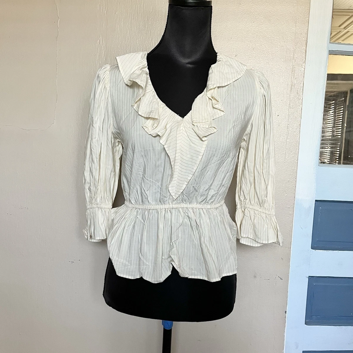 Vintage Ruffle Blouse In Vintage Tops & Blouses For Women for sale
