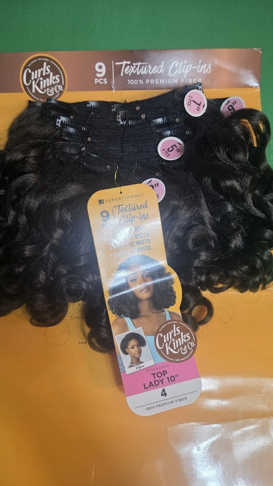 Sensationnel Curls Kinks & Co Synthetic Hair Clip-Ins - Top 4 MEDIUM BROWN — 第 4/4 张图片