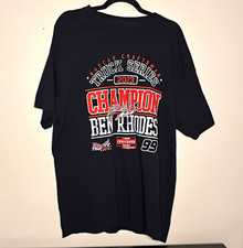 NASCAR Craftsman Truck Series 2023 Champion Ben Rhodes #99 T-Shirt XL Black