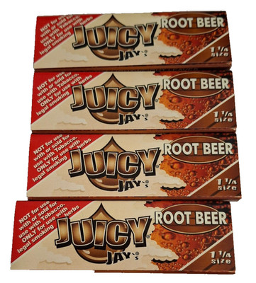 Rolling Papers Flavored Juicy Jays 1  1/4 32 Leaves - Packs - Root Beer