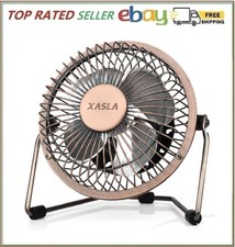 4 Inch Small USB Desk Fan Mini Quiet Fan with Metal Construction  Strong